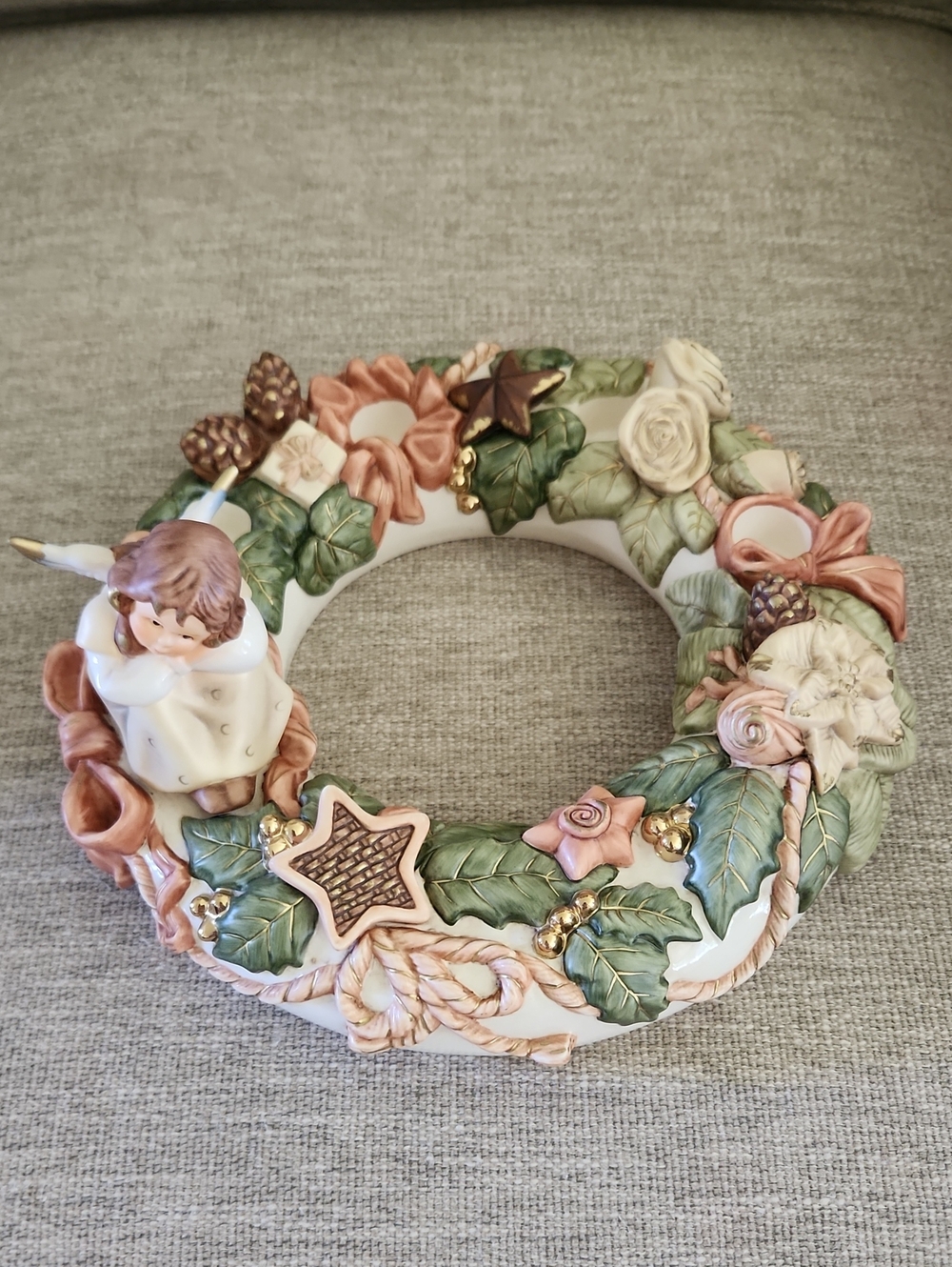 Vintage Goebel Porcelain Advent Wreath Candleholder